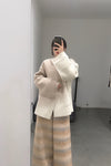 SWAYING/KNIT fleece V-neck cardigan SW202SZ53